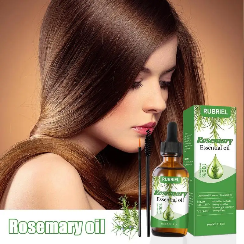 

Rosemary Oil For Hair 60ml Nourishing Damaged Hair Rosemary Oil Anti-furry Natural Plant Hair Growth Oil Hair Strengthening Oil