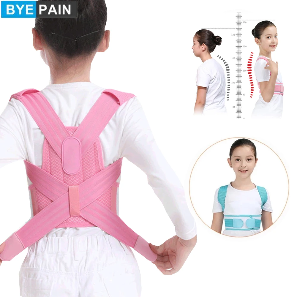 

Children Back Posture Corrector for Kids Teens Adjustable Upper Back Brace Clavicle Support Improve Slouching and Humpback