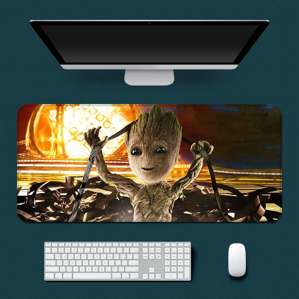 Коврик для мыши Marvel Groot ракета енот HD печать компьютерные геймеры блокировка края