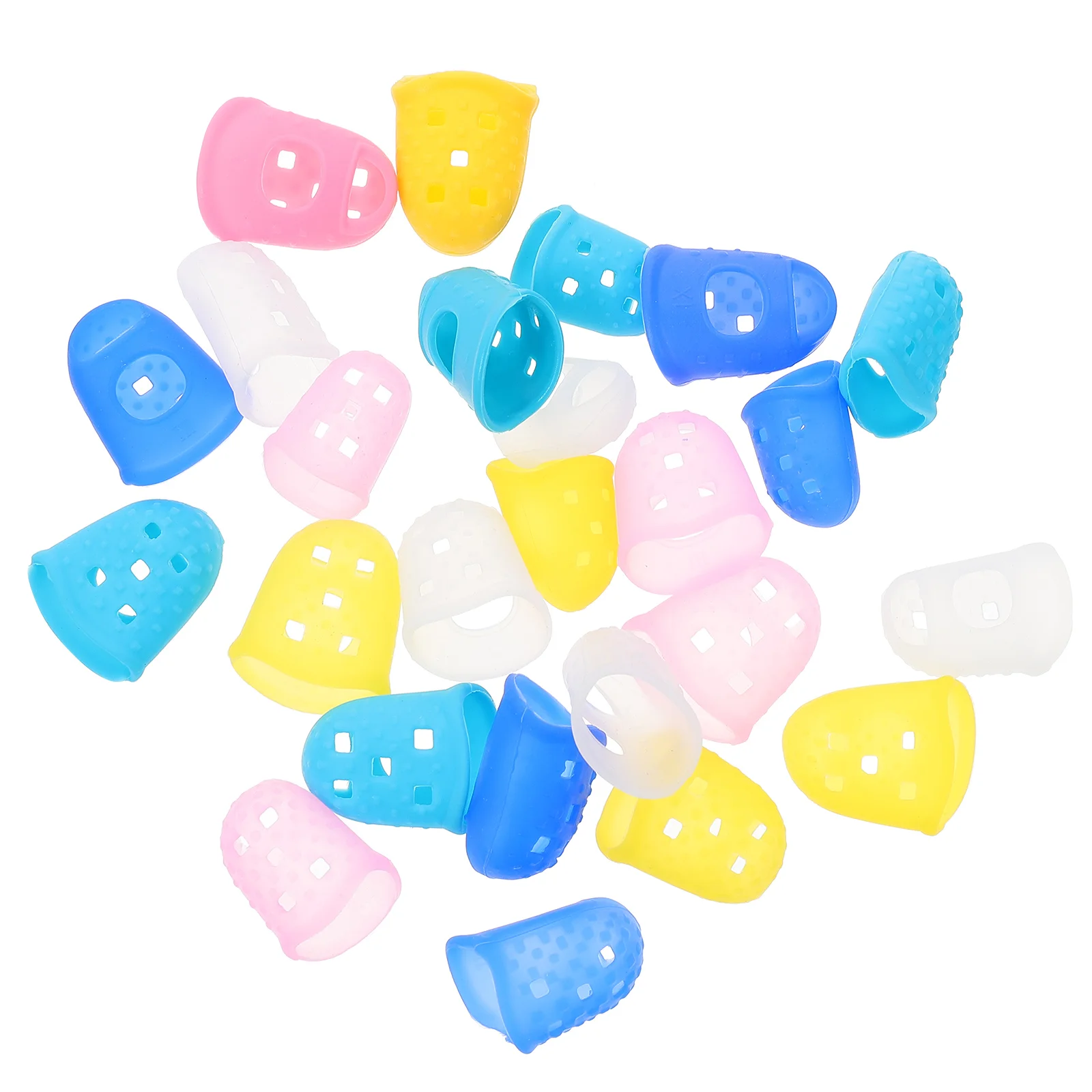 

25Pcs Silicone Durable Flexible Fingertip Protection Covers Finger Protector Caps Fingertip Protectors for Practice Guitarists