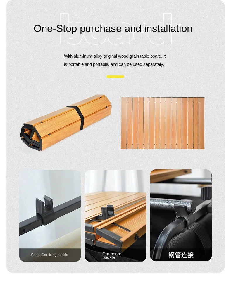 Складная складная тележка для кемпинга Настольная регулируемая сада пикника