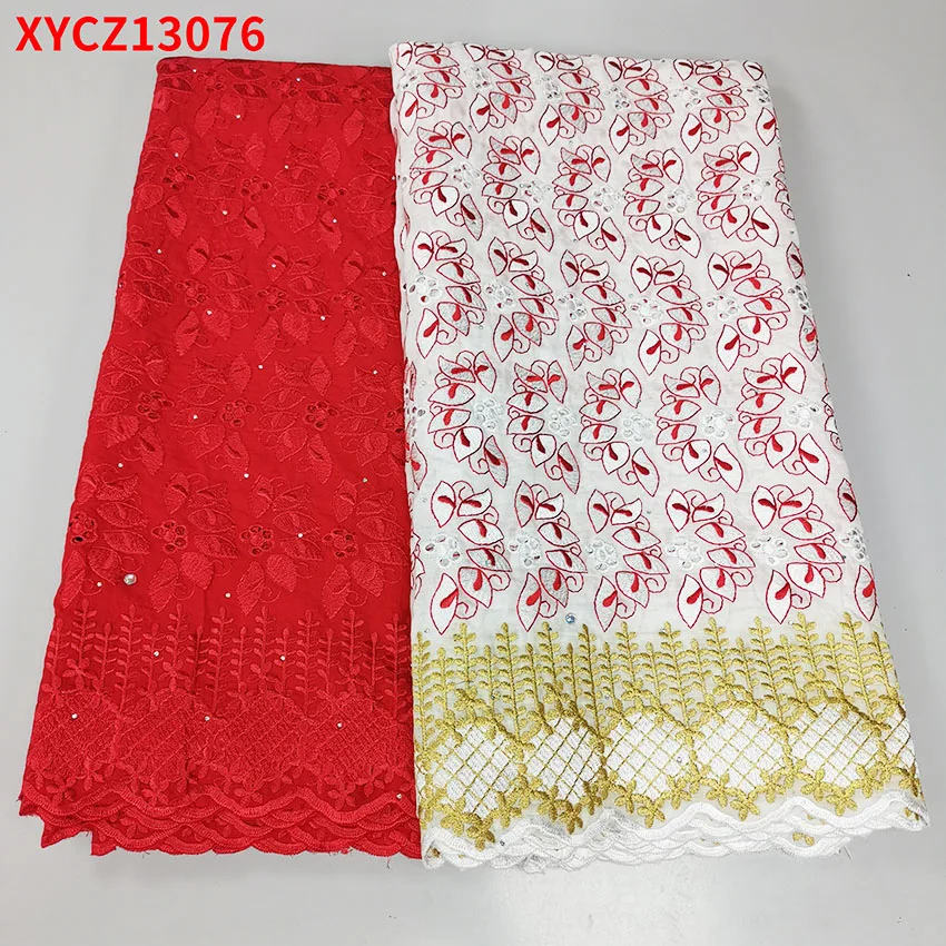 

Nigerian Wonderful Swiss Eco-Friendly Cotton Cloth dress for christmas party XYCZ13076