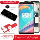 100% Оригинальный 6,01 ''Amoled LCD с рамкой для Oneplus 5T A5010 дисплей кодирующий преобразователь сенсорного экрана в сборе запасные части
