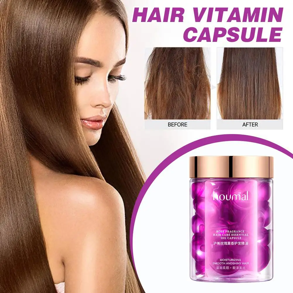 НОВАЯ сыворотка для укладки волос вьющихся и сухих капсулы с эссенцией розы