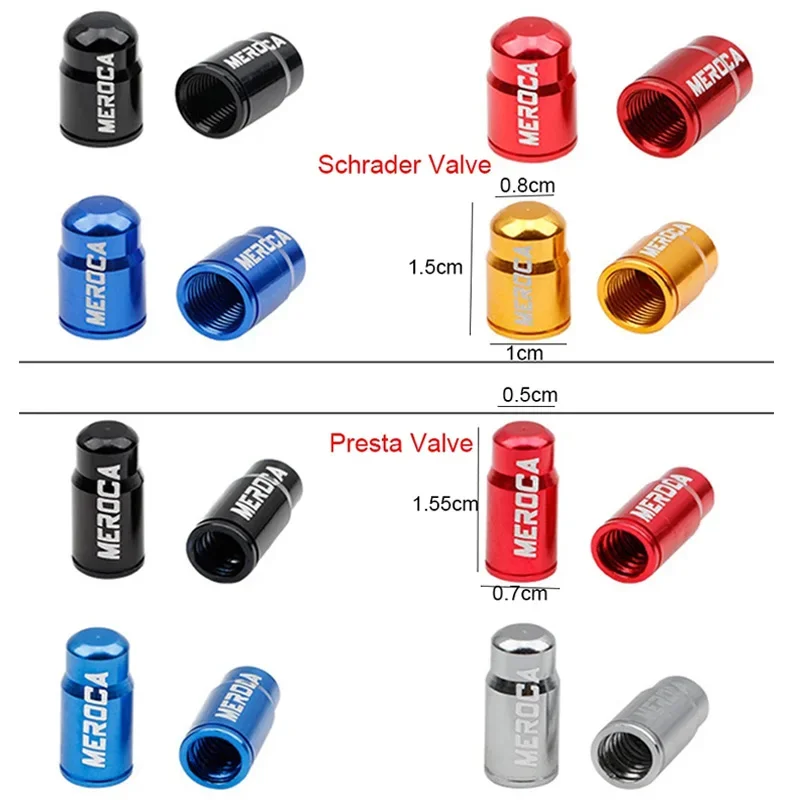 1 пара крышек клапана для велосипедных шин MTB из алюминиевого сплава AV FV Schrader Presta