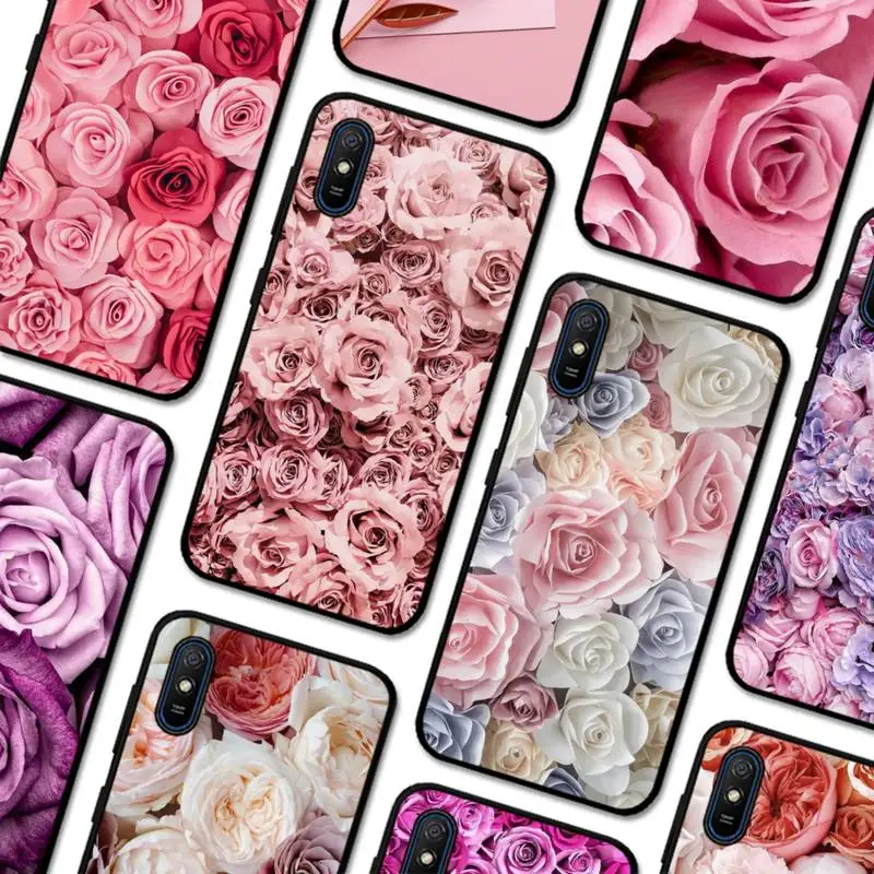 

Flower Pink Phone Case for Redmi 5 6 7 8 9 A 5plus K20 4X S2 GO 6 K30 pro