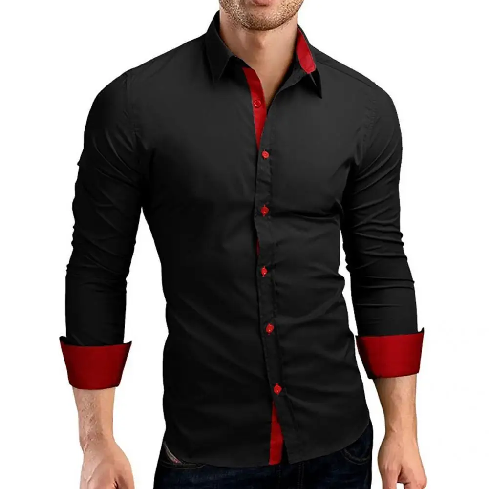 

Lightweight Trendy Anti-wrinkle Spring Shirt Colorfast Men Shirt Buttons for Daily Wear