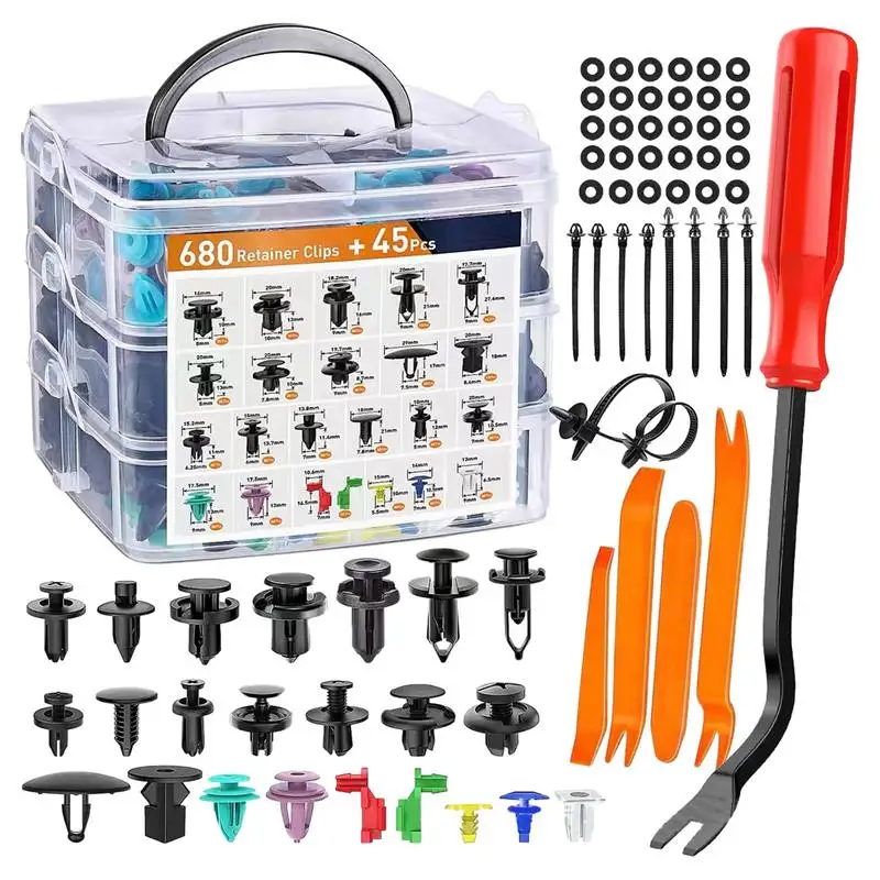 

Автомобильные фиксаторы, заклепки, зажимы, 725 шт., фиксаторы переднего бампера, зажимы для панели автомобиля, автомобильные зажимы для бампера, автомобильные аксессуары