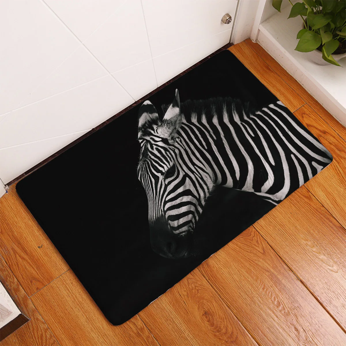 

Door Mats Anti Slip Floor Carpet Cute Cat Dog Zebra Pattern Printed Doormat for Bathroom Kitchen Entrance Rugs Home Decoration