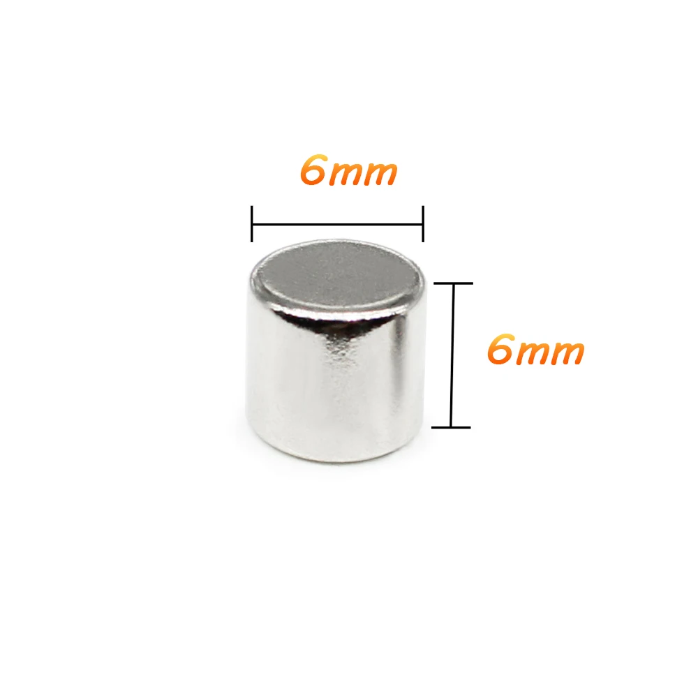

20/50/100/150/200/300PCS 6x6 mm Round Strong Powerful Magnetic Magnet N35 Permanent Neodymium Magnet Disc 6x6mm 6*6 mm