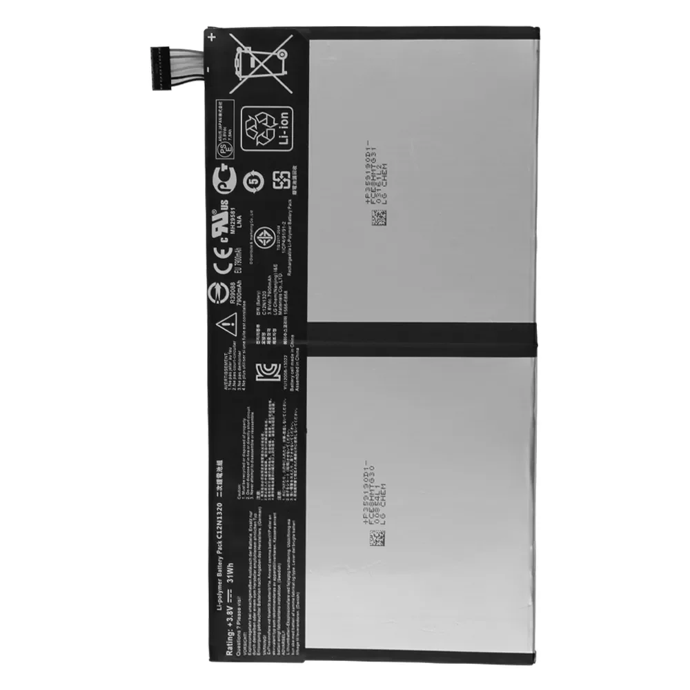 

Оригинальная сменная батарея для ASUS T100T T100TA T100TAM T100TAF C12N1320 Подлинная батарея для планшета 7900 мАч