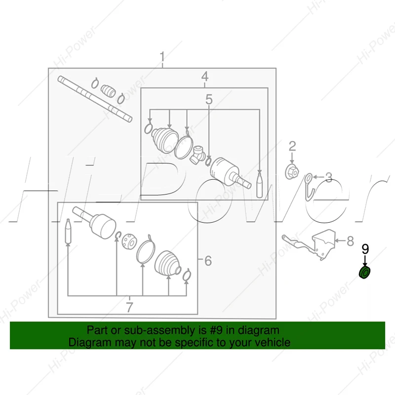 Автоматическая коробка передач JF017E Полуось масляное уплотнение для Nissan AH2365K
