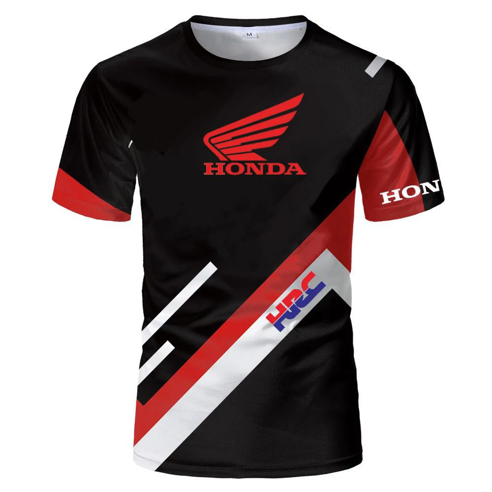 Honda HRC 3D Print T Shirt For Men Motorcycle Race Sports Short Sleeve Outdoor Women's Tracksuits Fashion Streetwear Loose Tees