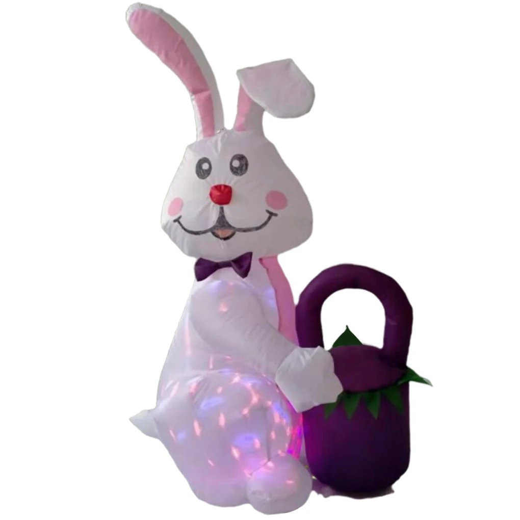 

Светящийся надувной Пасхальный орнамент для двора, украшение для гостиной, крыльца, украшение со встроенным вентилятором, вилка стандарта ...