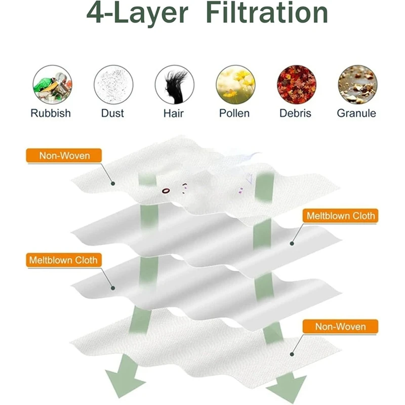 12 упаковок мешков для пыли робота-пылесоса Dreame X30 Ultra / X40 L10s Pro большая емкость 3 л