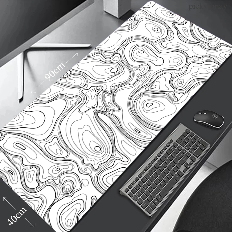 

Black And White Mouse Pad Gamer Mousepads Big Gaming Mousepad XXL Mouse Mat Large Keyboard Mat Desk Pad For Computer Carpet