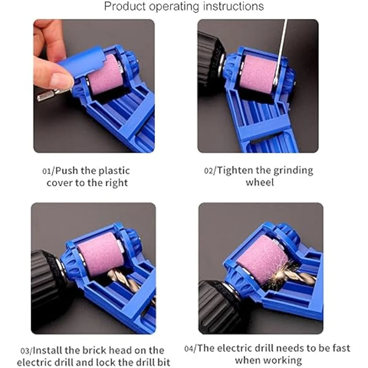 Портативная точилка для сверл с шлифовальным кругом заточное сверло инструмент