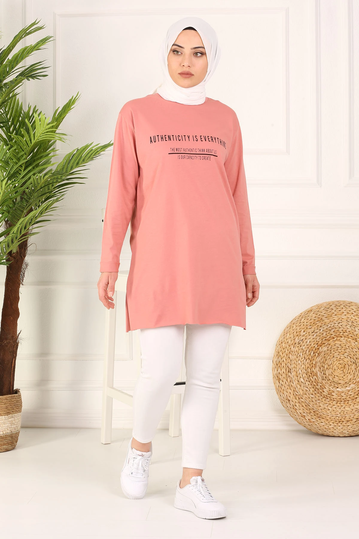 Yazlık чесаный NY-грязно-розовый