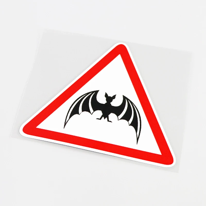 

1 piece 12.3CM*10.5CM Funny Bat Warning Mark PVC Car Sticker Decal Decor