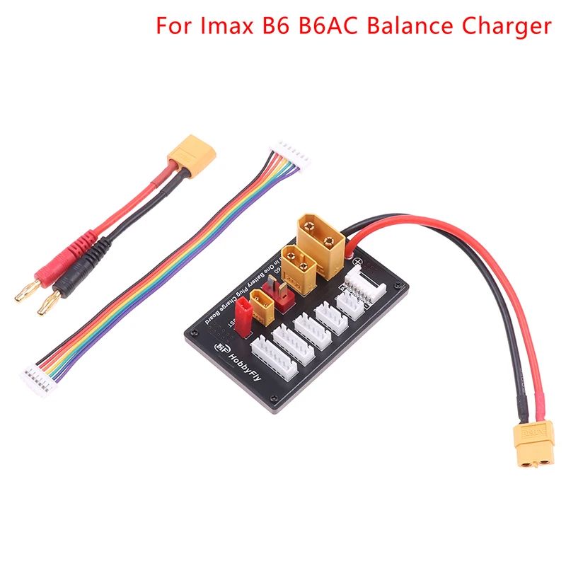 

XT30 XT60 XT90 JST T Connector Lipo Battery Charger Board 2-6S Charging Board for Imax B6 B6AC IDST Q6 Lite Balance Charger