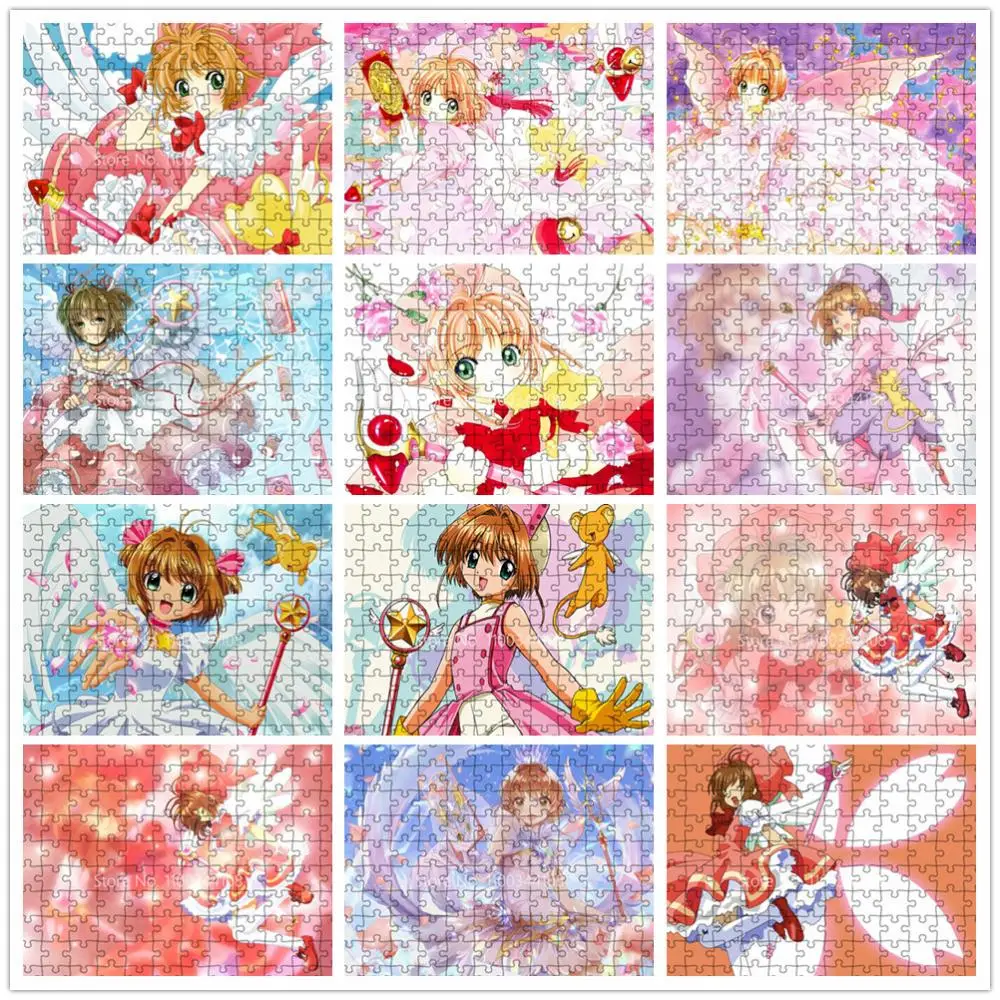 

Bandai Cardcaptor Sakura Jigsaw Puzzles 300/500/1000 Pieces Japanese Anime Puzzle Adult Children Educational Toys Diy Fun Game