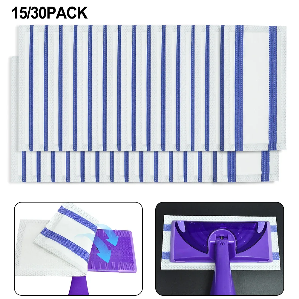 15/30 шт. впитывающие подушечки для Swiffer WetJet одноразовые сменные швабры аксессуары