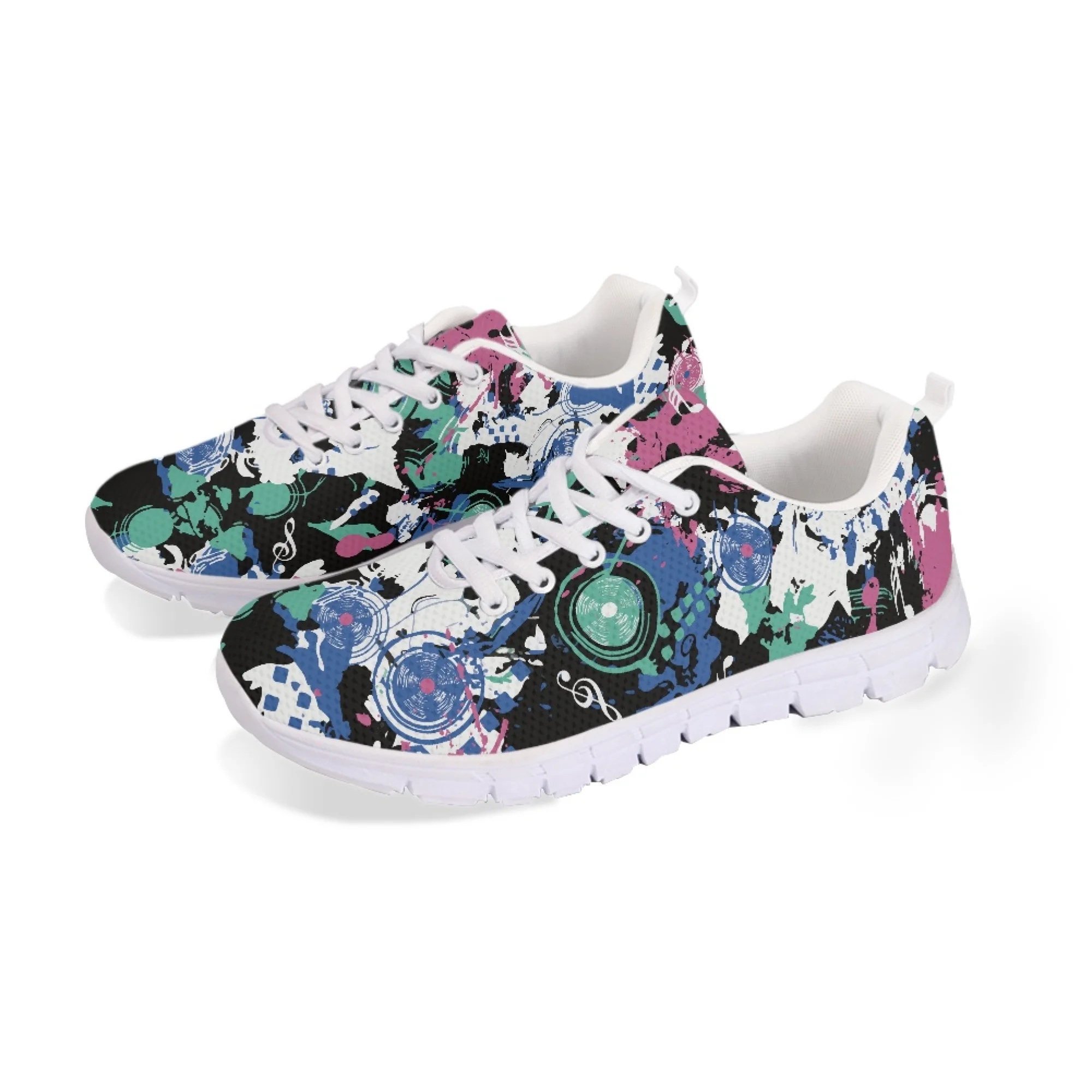 Yikeluo Camouflage Gradient Designer Walking Shoes for Women Ladies Autumn/Winter Flats Casual Sneakers Women Shoes zapatos