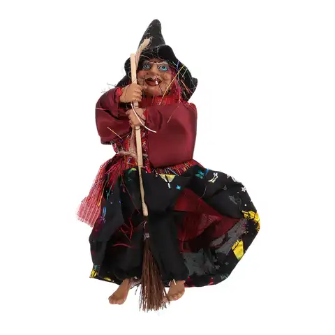 Ведьма подвесная Хэллоуин метла подвеска реквизит модель искусственные ведьмы украшение стол скульптуры дом с приведениями фигурка