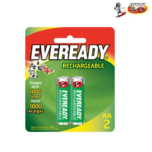 

Eveready Rechargeable Battery AA (4 Pieces/2 Pieces)