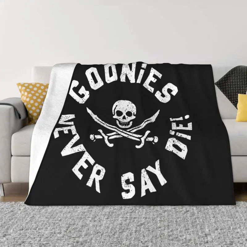 

The Goonies Blanket Warm Fleece Soft Flannel Never Say Die Sloth Chunk Fratelli Skull Pirate Throw Blankets Couch Travel Spring