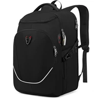 17 inch black water resistant oxford tsa friendly anti theft usb charging school bag women work travel laptop backpack men