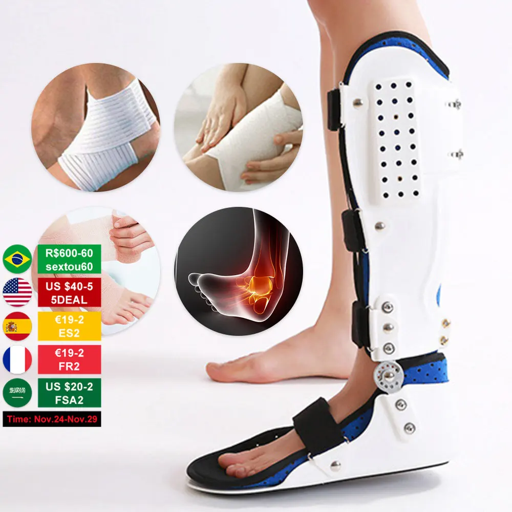 

Ankle Fixing Supporter Orthosis Ankle Brace Ankle Support Foot Guard Protector Adjustable Sprain Stabilizer Plantar Fasciitis