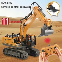 1 20 large alloy remote control excavator 11 channel crawler excavator children boy competition engineering vehicle model toy