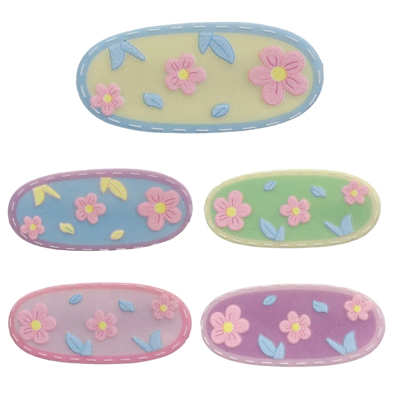 

Floral Hair Barrettes Floral Hair Clips Acrylic Hairpin Duckbill Headwear L21E