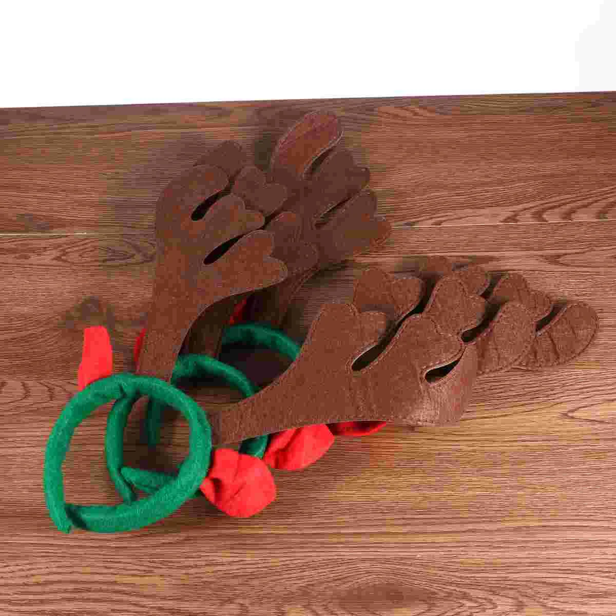 

Рождественские повязки на голову, 6 шт., ободок с оленями, ободок с ушками, рождественские праздничные сувениры