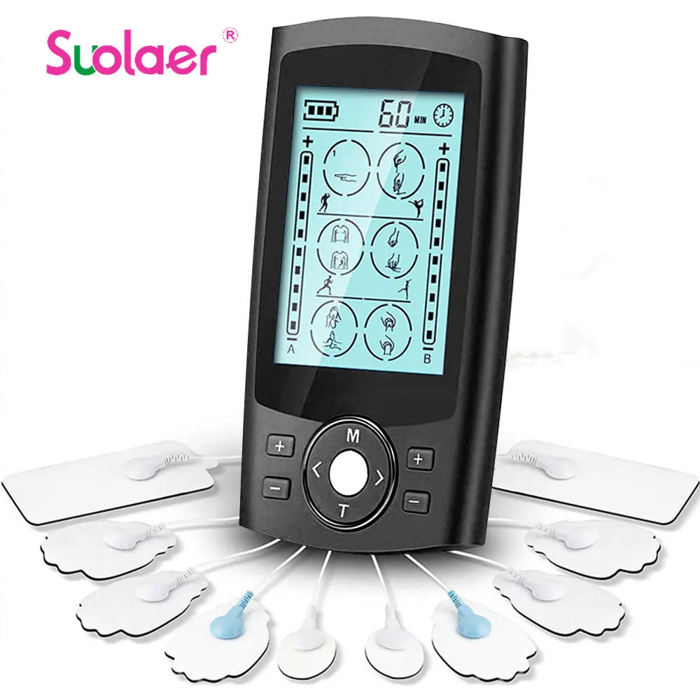 

Tens Eletric Professional Muscle stimulator 24 Modes EMS Dual Output Channel Physiotherapy Tens Machines equipment Body Massager