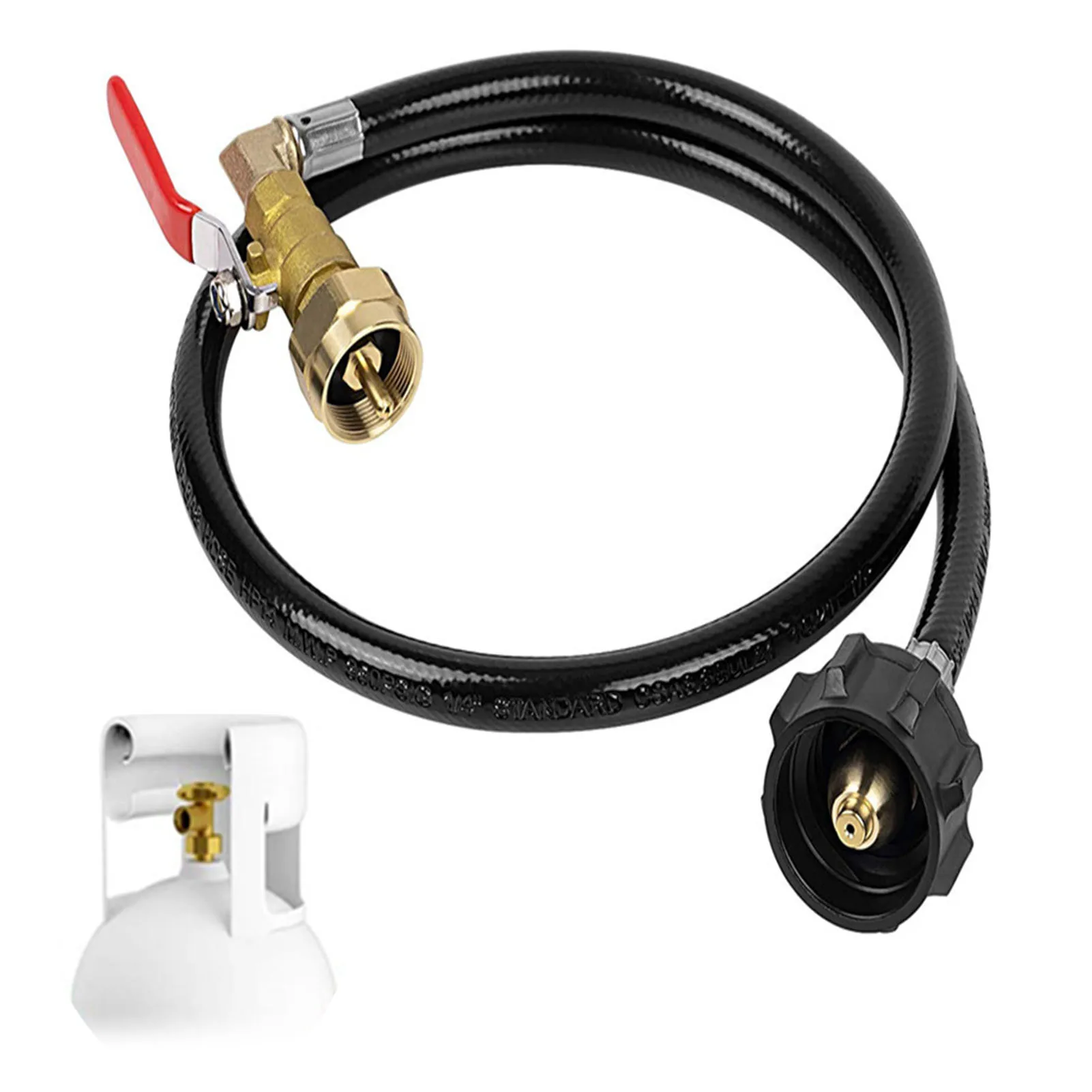 

Propane Refill Adapter Hose Propane Tank Adapter With ON/Off Shutoff Valve Propane Refill Hose With ON/Off Control Valve For 1