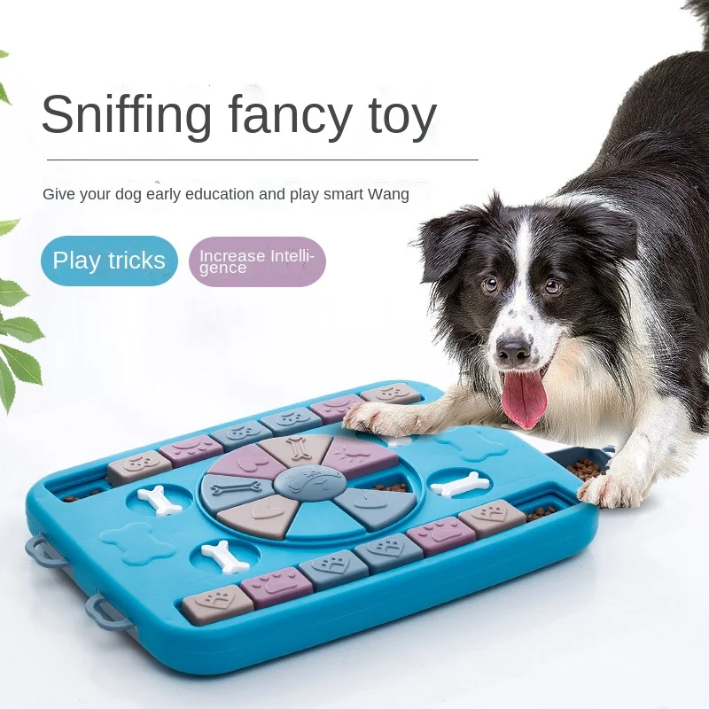 

Игрушка-пазл для собак hondenголоволомка для умных собак медленная кормушка Интерактивная еда для щенков медленная Нескользящая миска игра д...