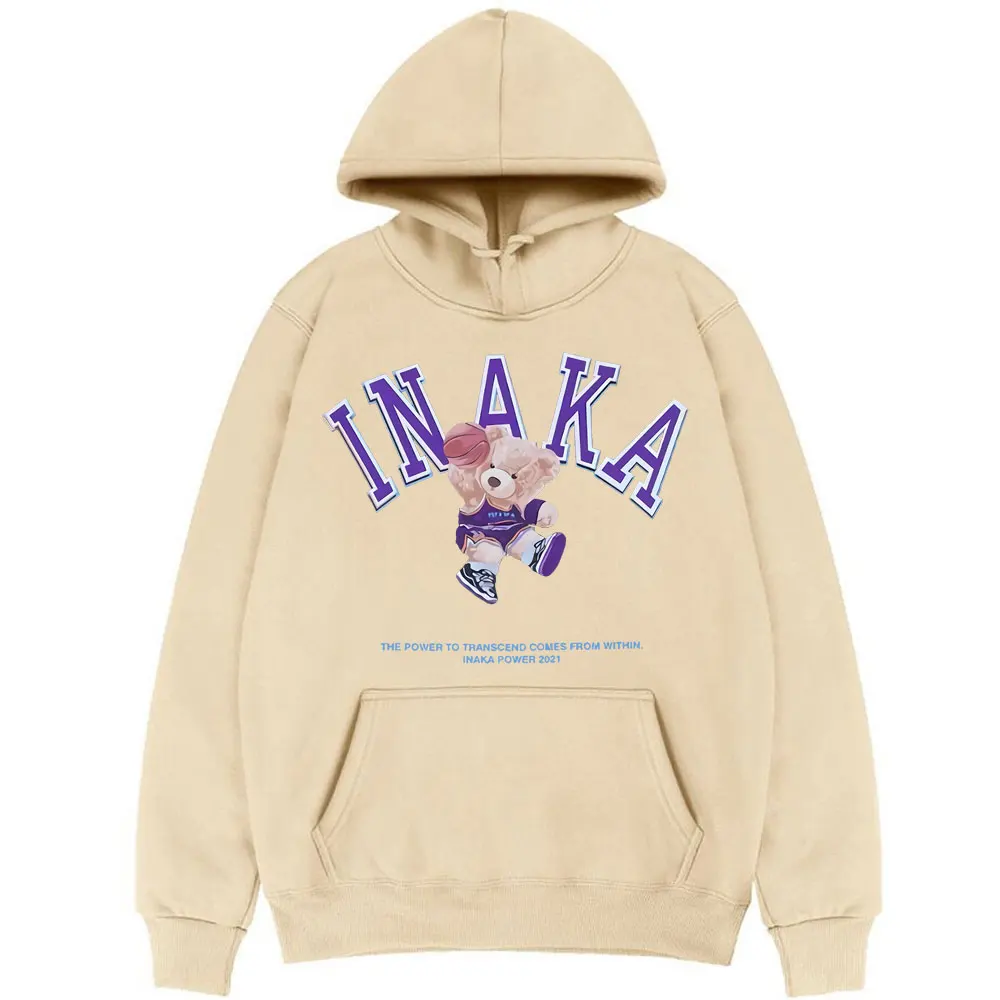 Толстовка Inaka Power с забавным принтом фиолетового баскетбольного медведя