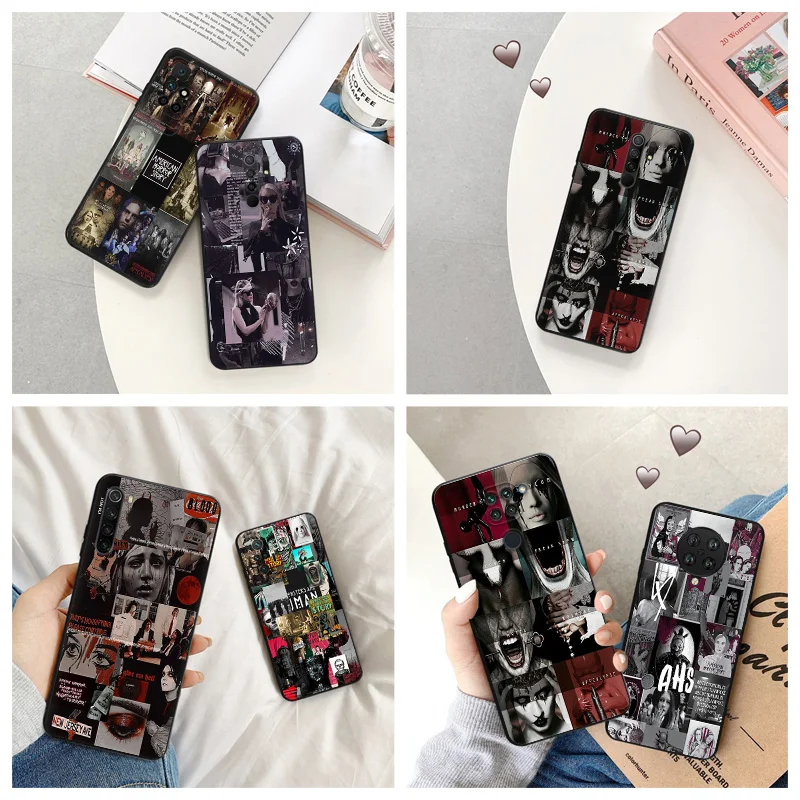 

American Horror Story Silicone Black Phone Cases for Redmi Note 9 9T 9S 8T 7 8 Pro 6 6A 8A 7A 9A 9C 9i K40 K40S Soft Cover