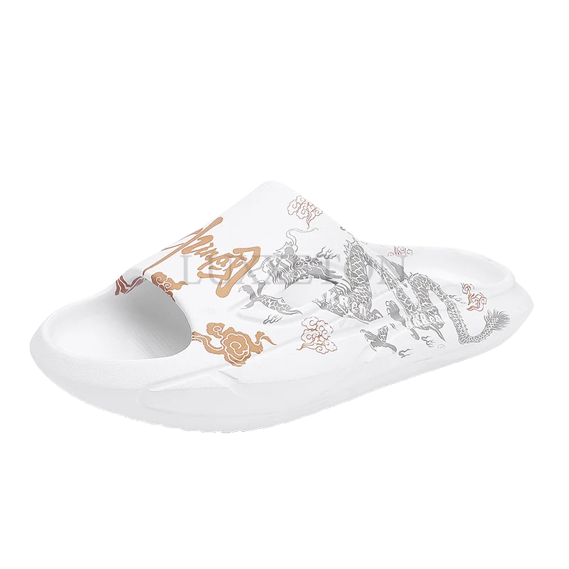 

Fashion Men Slides Male Summer Shoes Outside Thick Sole Comfortable Men Slippers Unisex Massage Shoes Hot Sale Mainland China