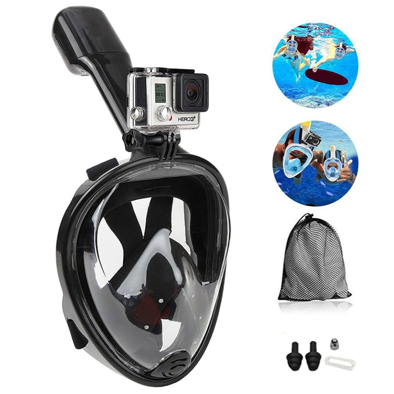 

Маска для подводного плавания, незапотевающая на все лицо, дыхательные маски для сноркелинга, безопасное водонепроницаемое оборудование д...