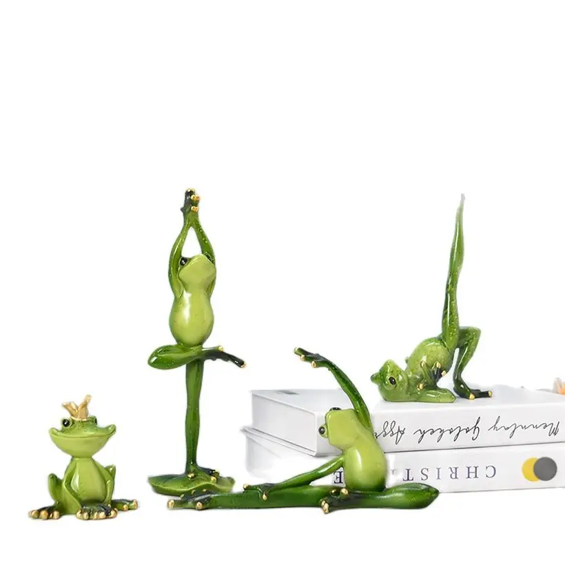 

Yoga frog pastoral resin crafts decorations TV cabinet porch wine cabinet animal ornaments home pendulum