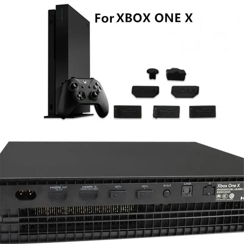 

Dust Proof Mesh Filter Jack Stopper Kit Cover For Xbox Series X/Xbox Game Console Plastic Accessory Silicone Plug Pack Protector