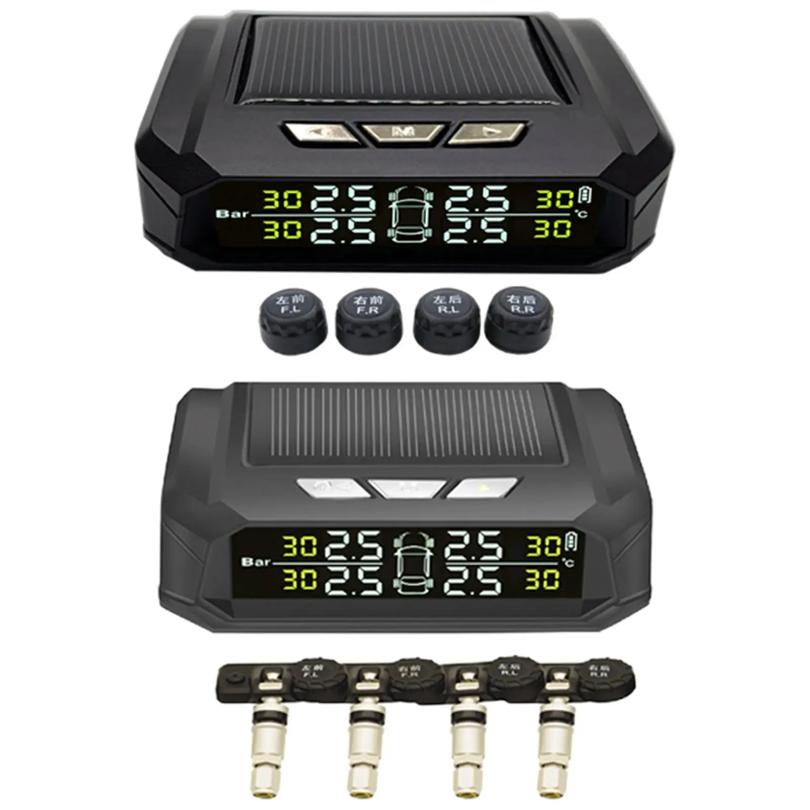 

Система контроля давления в шинах TPMS, солнечная зарядка, ЖК-дисплей, 4 датчика