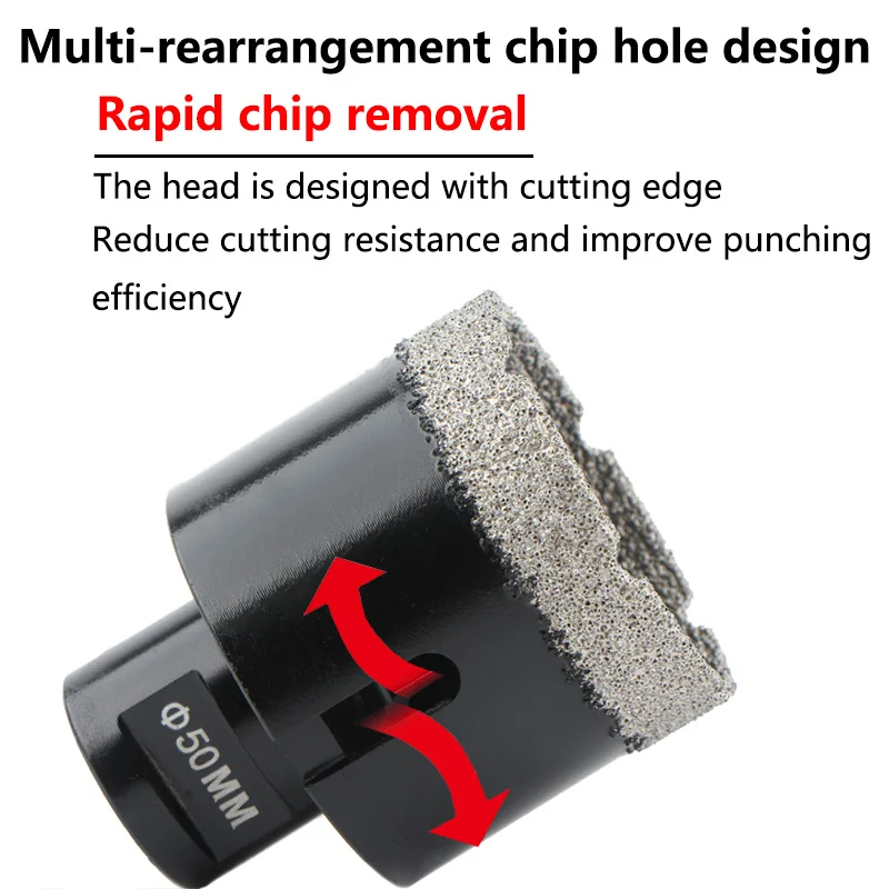 

Tile Drilling Ceramic Tool Diamond Dry Porcelain Bit Vacuum Hole Marble Core Brazed Hole Saw Thread Opener Bit Drill Granite