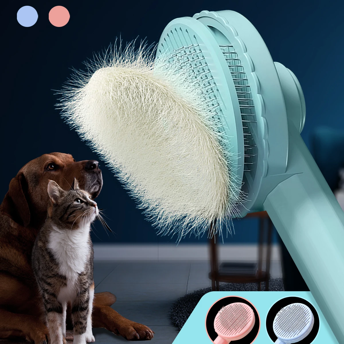 

Grooming Pet Hair Remover Brush Cat Dogs Hair Comb Removes Comb Short Massager Pet Goods For Cats Dog Brush Accessories Supplies