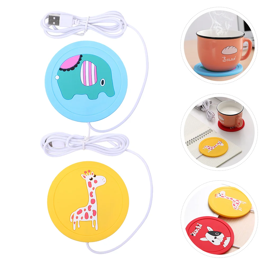 

2 Pcs Silicone Heating Coaster Warming Mug Coffee Drink Heating Coaster Heater Drink Cup Warmer Silica Gel Home Cup Warmer Baby