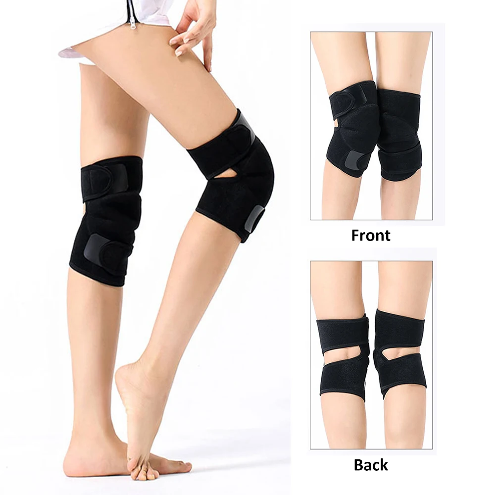 Self-heating knee pads double straps hot pressure magnetic Warm Tourmaline Magnet Moxibustion Knee Breathable Far Infrared