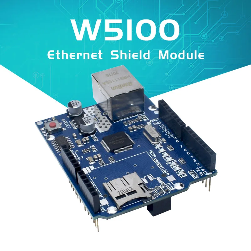 

Bouclier Ethernet, 1 pièce, carte de développement UNO Mega 2560 1280 328, UNR R3 W5100